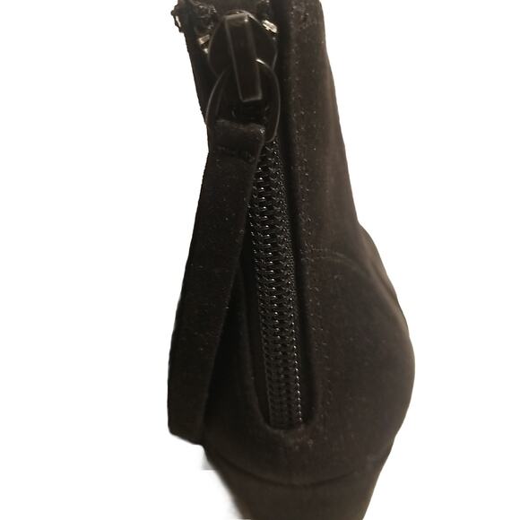 Maurices black wedge booties womens size 12M Round Toe Excellent Shape - Picture 7 of 7